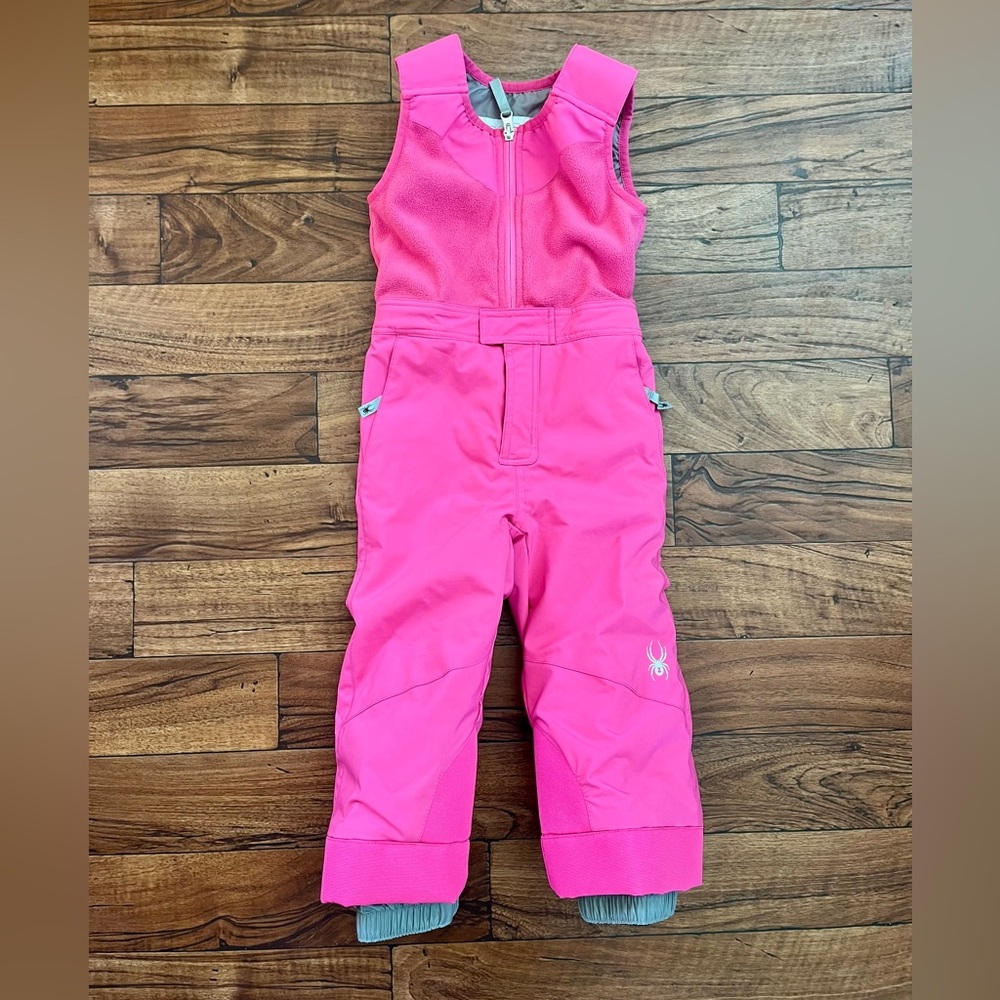 Spyder Kids pink snow bib Overalls pants size 3